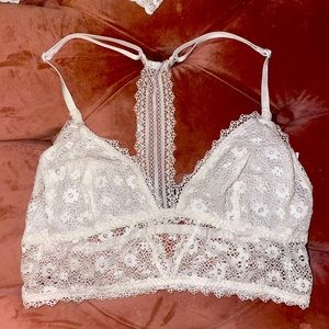 VS white lace bralette
